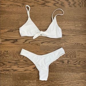 White Tie Front Bikini Cheeky